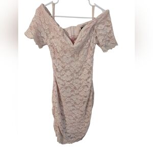 Vintage Scarlett Nite,Elegant Lace Off-Shoulder Dress, Size S